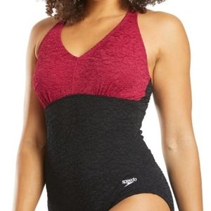 SPEEDO Women's Pebble Texture Colorblock One Piece